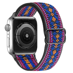 Imagem do Correia de náilon do laço de scrunchie para apple relógio 6 banda 44mm série