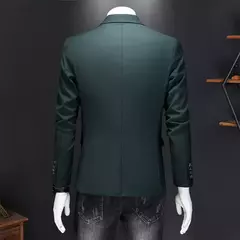 Blazer Casual de Negócios Masculino, Jaqueta Monocromática, Casacos Oversize, na internet