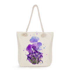 Imagem do Moda bonito floral impressão bolsas casuais de alta capacidade das mulheres sac