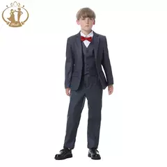 Terno formal para casamentos, traje de festa infantil, blazer e calças, roupas