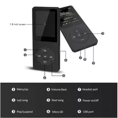 Imagem do Compatível com Bluetooth MP3 Music Player, Lossless Rádio FM Portátil, Extern