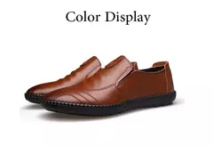 Mocassim masculino de fundo macio, sapato casual de feijão preguiçoso, lounge - comprar online