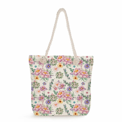 Moda bonito floral impressão bolsas casuais de alta capacidade das mulheres sac