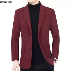 Blazers masculinos de um só peito, roupas casuais, casacos masculinos, jaqueta - Show Drop