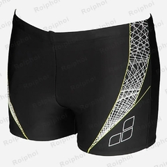 Calção de banho de secagem rápida masculina, calça de praia, maiô estampado na internet