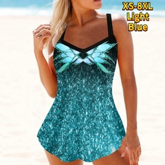 Imagem do Sexy tankini feminino verão duas peças impressão de flores maiô feminino tie