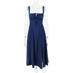 Giyu-vestido longo sexy para mulheres, casual com renda, sem encosto, festa band - Show Drop