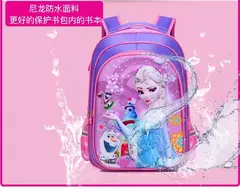 Disney Cartoon escola sacos para crianças, Frozen, Elsa, Anna, meninas mochila,