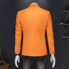 Blazer Casual de Negócios Masculino, Jaqueta Monocromática, Casacos Oversize, na internet