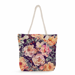 Moda bonito floral impressão bolsas casuais de alta capacidade das mulheres sac na internet