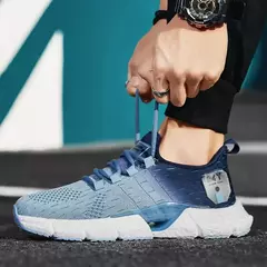 Sapatos casuais leves masculinos, tênis de corrida respirável, tênis de malha - Show Drop