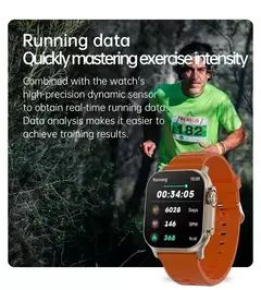 Relógio Inteligente de Fitness Ultra IWO Sem Fio, NFC Smartwatch, Chamada Bluet - loja online