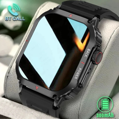 Relógio Inteligente Impermeável para Homem, Bluetooth Call Smartwatch, Pressã