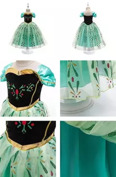 Vestido feminino de Elsa e Anna, Vestido infantil, Jasmine, Rapunzel, Concurso, na internet