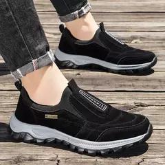 Calçado esportivo casual masculino, mocassins antiderrapantes, tênis de caminh