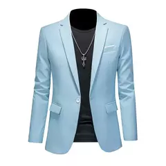 Imagem do Blazer Casual de Negócios Masculino, Jaqueta Monocromática, Casacos Oversize,