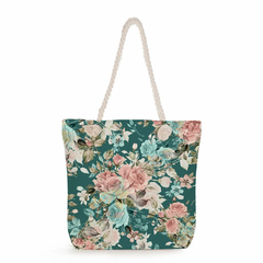 Imagem do Moda bonito floral impressão bolsas casuais de alta capacidade das mulheres sac