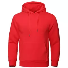 Homens De Cor Sólida Hoodies Velo Quente Mens Camisola Moda Streetwear dos home - Show Drop