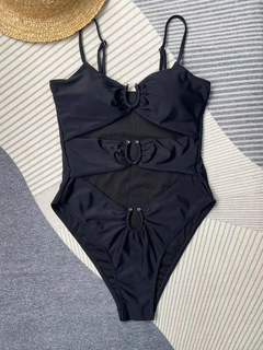 Imagem do Monokini oco para mulheres, maiô 1 peça, roupa de banho feminina, roupa de ban