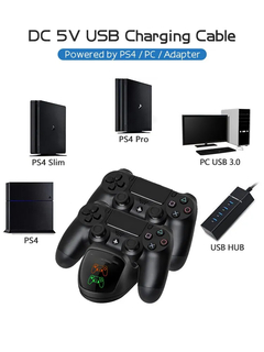 DATA FROG PS4 Carregador Controlador De Estação De Carregamento para PS4 Sem F