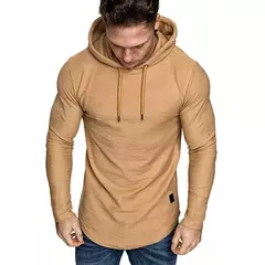 Imagem do 2023 nova marca masculina de cor sólida moletom moda masculina com capuz primav