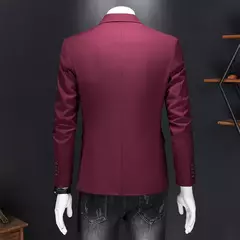 Blazer Casual de Negócios Masculino, Jaqueta Monocromática, Casacos Oversize, - Show Drop