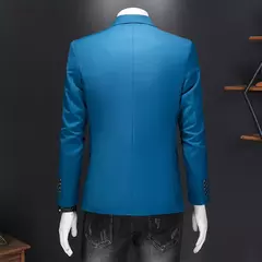 Blazer Casual de Negócios Masculino, Jaqueta Monocromática, Casacos Oversize, - comprar online