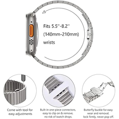 Imagem do Pulseira de Aço Inoxidável Para Apple Watch Band, Pulseira de Ligação de Met