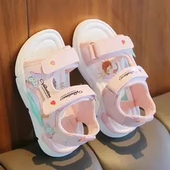 Girls' Gladiator Cartoon Sandals, Princess Shoes, doce, macio, Crianças, Praia, na internet