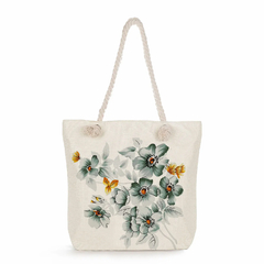 Moda bonito floral impressão bolsas casuais de alta capacidade das mulheres sac na internet