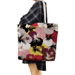 Imagem do Moda bonito floral impressão bolsas casuais de alta capacidade das mulheres sac