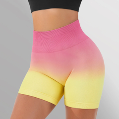 Shorts esportivos sem costura para mulheres, leggings de cintura alta, levantame - Show Drop