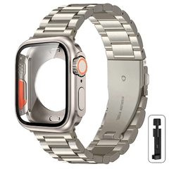 Bracelete de Aço Inoxidável para Apple Watch, Cobertura Completa, Capa, Bracel - loja online