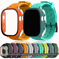 Imagem do Case + Strap para Apple Watch Band, Pulseira Padrão Futebol, Case PC Correa, Sm