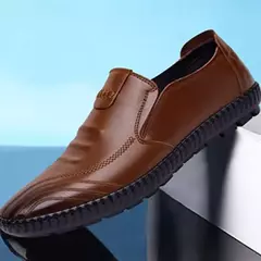 Imagem do Mocassim masculino de fundo macio, sapato casual de feijão preguiçoso, lounge