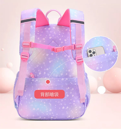 Mochila primária para meninas, colorida, impermeável, série arco-íris, mochi - Show Drop