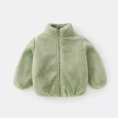 Jaqueta infantil de lã quente, casacos de inverno infantis, outerwear para meni