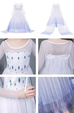 Vestido feminino de Elsa e Anna, Vestido infantil, Jasmine, Rapunzel, Concurso, - Show Drop