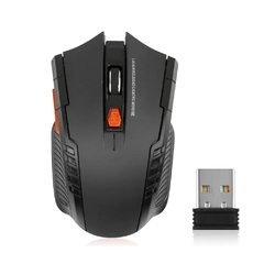 Mouse óptico sem fio com receptor usb, 2 ghz, 1600dpi, 6 botões, para computad - loja online