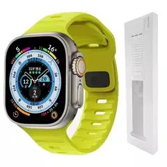 Pulseira de Silicone Suave para Apple Watch, Ultra 2, 49mm, 44mm, 45mm, 42mm, 41 na internet