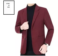 Blazers masculinos de um só peito, roupas casuais, casacos masculinos, jaqueta - loja online