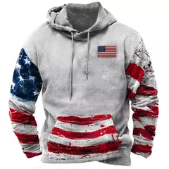 Bandeira americana masculina moletons com capuz, moletons Harajuku impressos em - comprar online