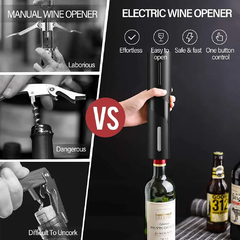 Abridores elétricos automáticos do vinho tinto, saca-rolhas, folha cortador, a