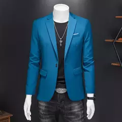 Blazer Casual de Negócios Masculino, Jaqueta Monocromática, Casacos Oversize, - Show Drop