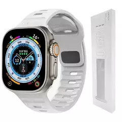 Pulseira de Silicone Suave para Apple Watch, Ultra 2, 49mm, 44mm, 45mm, 42mm, 41 na internet