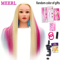 Cabeça fêmea da boneca do treinamento do manequim com cabelo 65cm para o cabel - comprar online