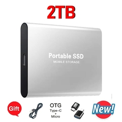 Portátil Externo Solid State Drive, SSD 1TB, M.2 USB 3.1, Alta Velocidade, 500G - Show Drop