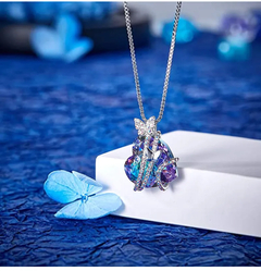 Imagem do Exquisite Fashion Creative Multicolor Heart Shape Crystal Necklace Colorful Rhin