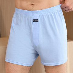 Homens boxer shorts de algodão rico elástico pacote underwear casa boxers pija na internet