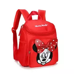 Imagem do Disney-Mochila de pelúcia respirável para crianças, bolsa escolar para menina